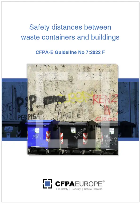 Safety distances between waste containers and buildings